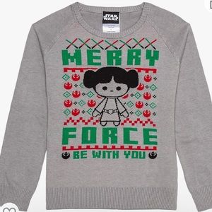 NWOT Star Wars Women's Leia Merry Force Holiday Sweater